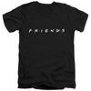 Friends - Logo Adult Slim Fit V Neck Cotton