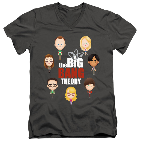 Big Bang Theory - Emojis Adult Slim Fit V Neck Cotton