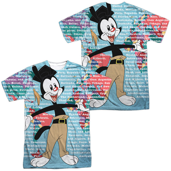 Animaniacs - Yakko World (Front - Back Print) Adult Regular Fit Short Sleeve 100% Poly