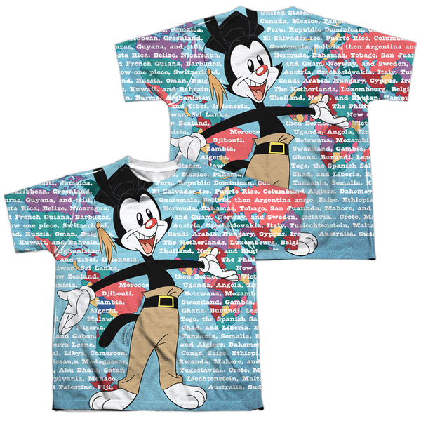 Animaniacs - Yakko World (Front - Back Print) Youth Short Sleeve 100% Poly