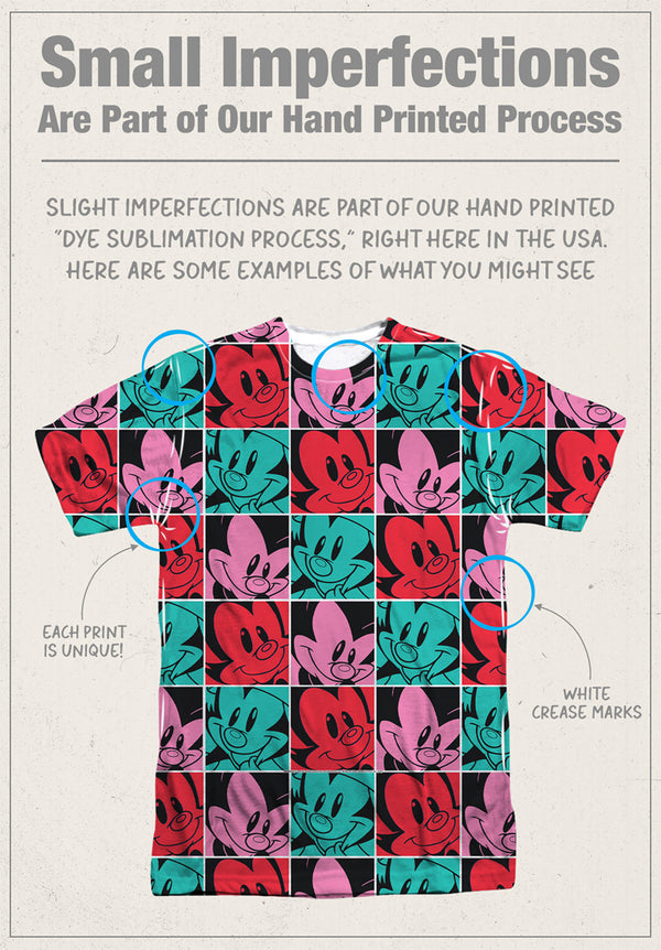 Animaniacs - Squares Adult Regular Fit Short Sleeve 100% Poly