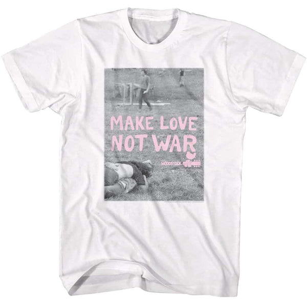 Woodstock Make Love Not War Poster- S/S Tshirt