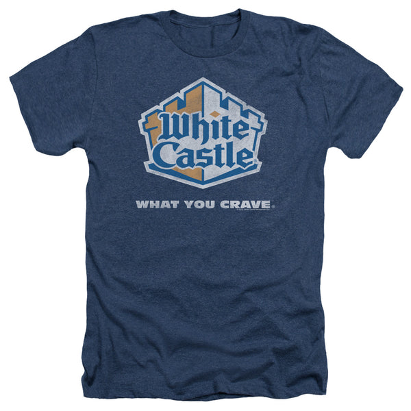 White Castle - Distressed Logo Adult Regular Fit Heather Short Sleeve