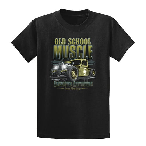 Old School Muscle American Rattitude - Graphic T-Shirt