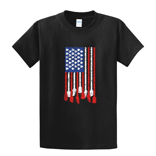 Guitar American Flag - Graphic T-Shirt