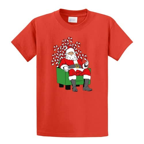 Santa Clause on Candy throne T-Shirt