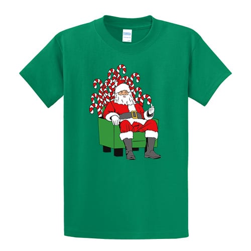 Santa Claus on Candy Throne - Graphic Tee