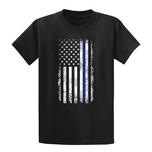 Blue Line US Flag - Graphic Tee