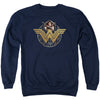 Wonder Woman Movie - Power Stance And Emblem Adult Crewneck Sweatshirt