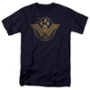 Wonder Woman Movie - Power Stance And Emblem Adult Regular Fit Short Sleeve