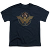 Wonder Woman Movie - Power Stance And Emblem Youth Short Sleeve