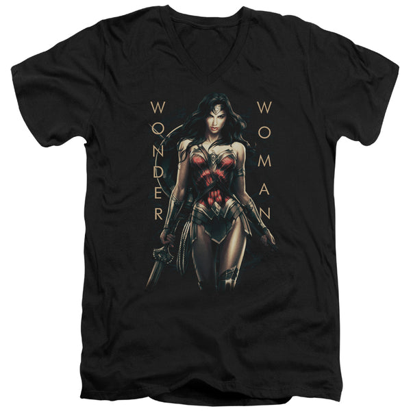 Wonder Woman Movie - Armed And Dangerous Adult Slim Fit V Neck Cotton