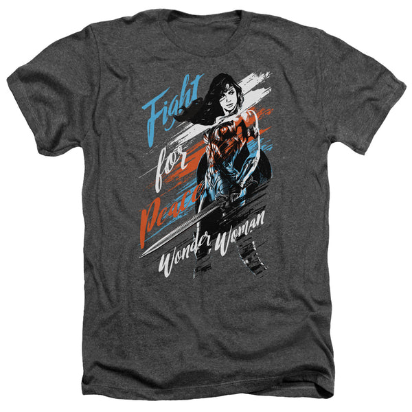 Wonder Woman Movie - Fight For Peace Adult Regular Fit Heather Short Sleeve