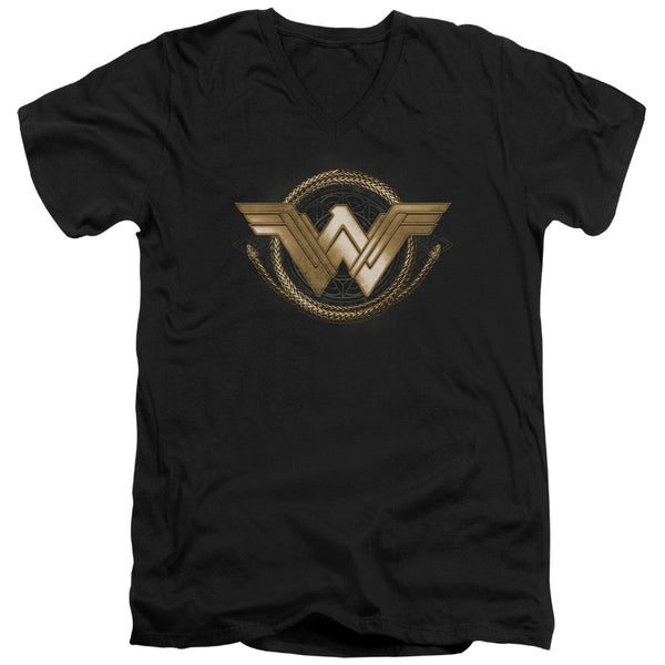 Wonder Woman Movie - Lasso Logo Adult Slim Fit V Neck Cotton