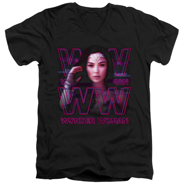 Wonder Woman 84 - Vaporwave Wonder Woman Adult Slim Fit V Neck Cotton