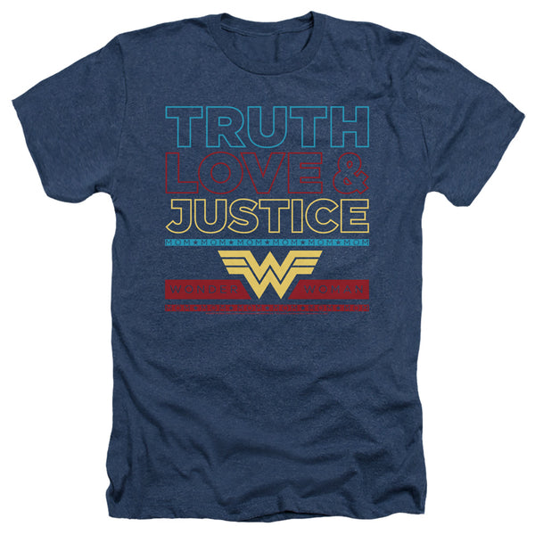 Wonder Woman 84 - Truth Love Justice Adult Regular Fit Heather Short Sleeve