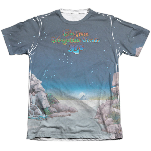 Yes - Topographic Oceans Adult Regular Fit Short Sleeve 65 - 35 Poly - Cotton