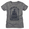 YELLOWSTONE-YELLOWSTONE TO THE TRAIN STATION-GRAPHITE HEATHER LADIES S/S TSHIRT