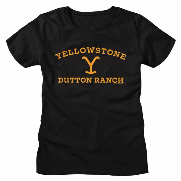 YELLOWSTONE-YELLOWSTONE LIGHT LOGO-BLACK LADIES S/S TSHIRT