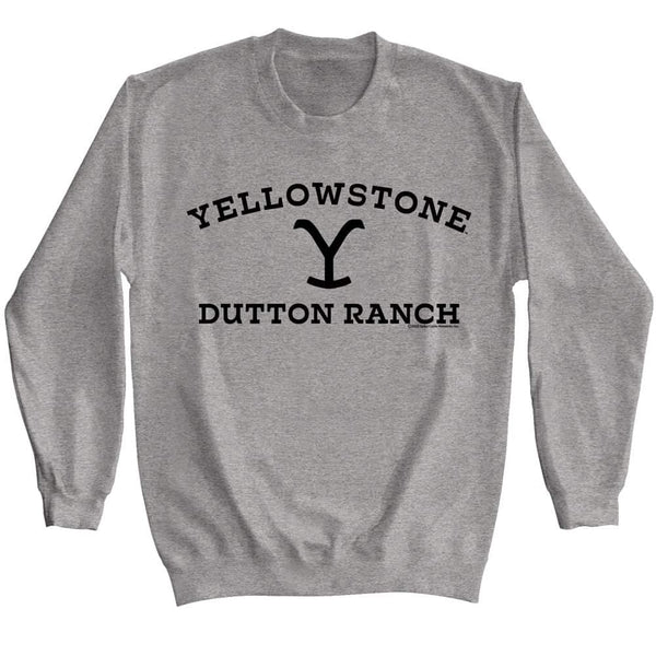YELLOWSTONE-YELLOWSTONE DARK LOGO-GRAPHITEHEATHER ADULT L/S SWEATSHIRT-2XL
