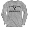 YELLOWSTONE-YELLOWSTONE DARK LOGO-GRAY HEATHER ADULT L/S TSHIRT