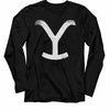 YELLOWSTONE-YELLOWSTONE BIG Y LOGO-BLACK ADULT L/S TSHIRT