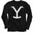 YELLOWSTONE-YELLOWSTONE BIG Y LOGO-BLACK ADULT L/S TSHIRT