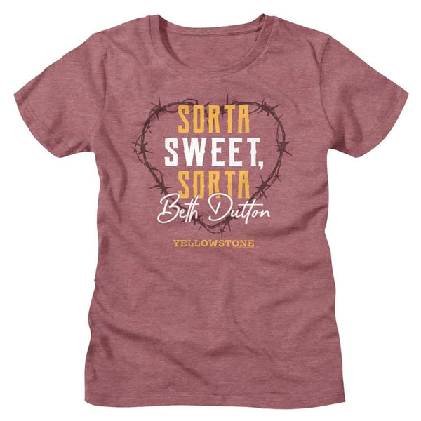 YELLOWSTONE-YELLOWSTONE SORTA BETH DUTTONAUVE HEATHER LADIES S/S TSHIRT