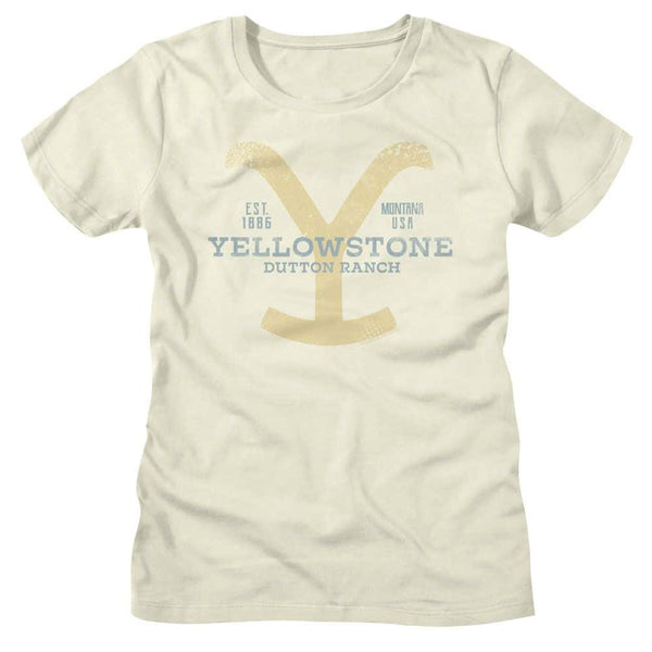 YELLOWSTONE-YELLOWSTONE MONTANA USA-VINTAGE WHITE LADIES S/S TSHIRT