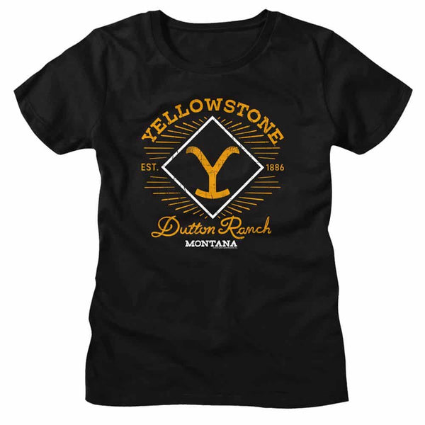 YELLOWSTONE-YELLOWSTONE Y DIAMOND-BLACK LADIES S/S TSHIRT