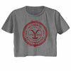 YELLOWSTONE-YELLOWSTONE AUTHENTIC CIRCLE-GRAPHITE HEATHER LADIES S/S FESTIVAL CALI CROP