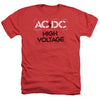 AC-DC - High Voltage Stencil Adult Regular Fit Heather Short Sleeve