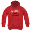 AC-DC - High Voltage Stencil Youth Hooded Sweatshirt