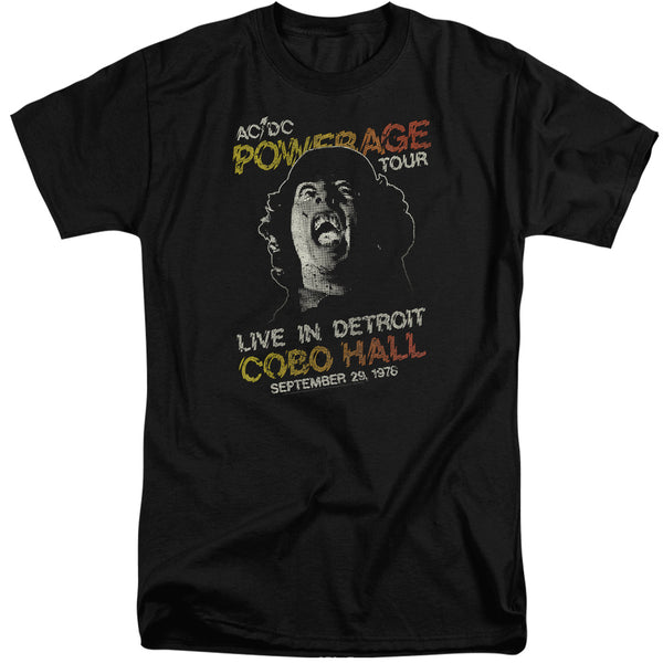AC-DC - Powerage Tour Adult Tall Fit Short Sleeve