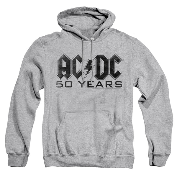 AC-DC 50 Years Logo Black Adult Pullover Hoodie