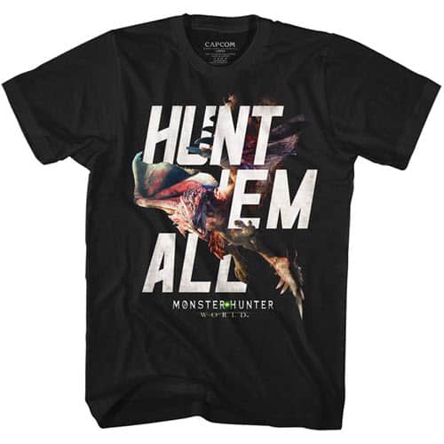 Hunt 'Em All Monster Hunter Graphic Shirt