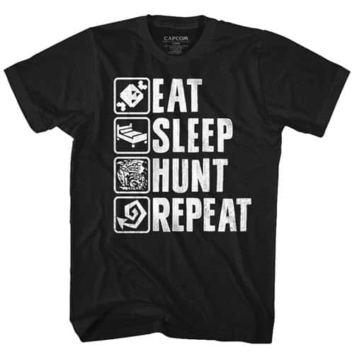 Eat, Sleep, Hunt, Repeat Monster Hunter T-Shirt