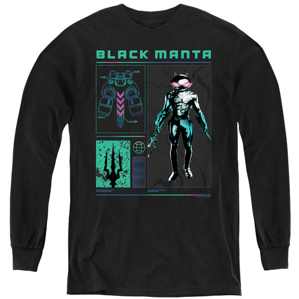 Aquaman And The Lost Kingdom - Black Manta Stats L - S Youth
