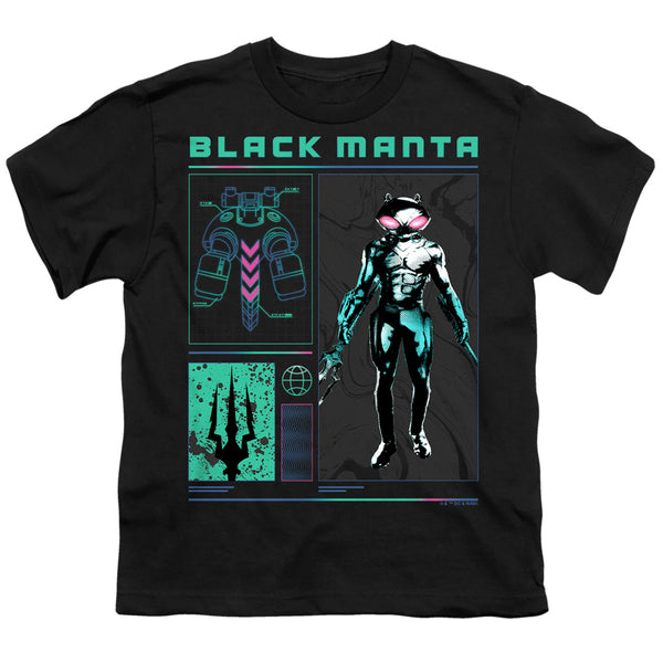Aquaman And The Lost Kingdom - Black Manta Stats Youth Short Sleeve