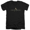 Aquaman Movie - Logo Adult Slim Fit V Neck Cotton