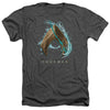 Aquaman Movie - Water Shield Adult Regular Fit Heather Short Sleeve