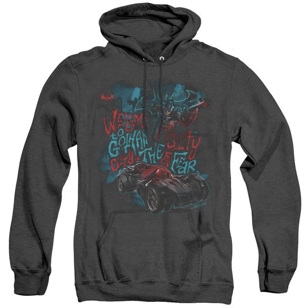Batman Arkham Knight - City Of Fear Adult Heather Hoodie