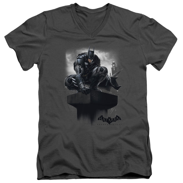 Batman Arkham Knight - Perched Adult Slim Fit V Neck Cotton