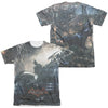 Batman Arkham Knight - Into The Night (Front - Back Print) Adult Regular Fit Short Sleeve 65 - 35 Poly - Cotton