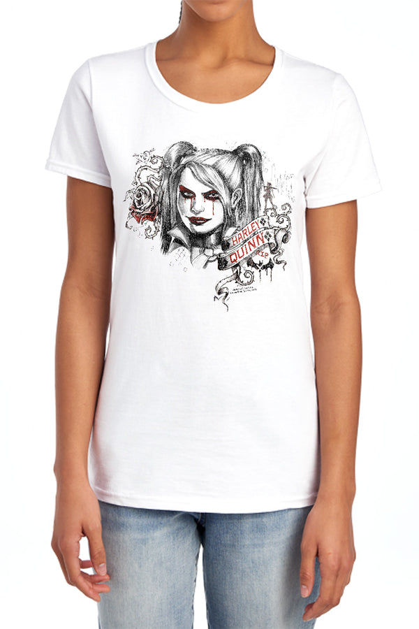 Batman Arkham Knight - Sketchy Girl Women's Short Sleeve
