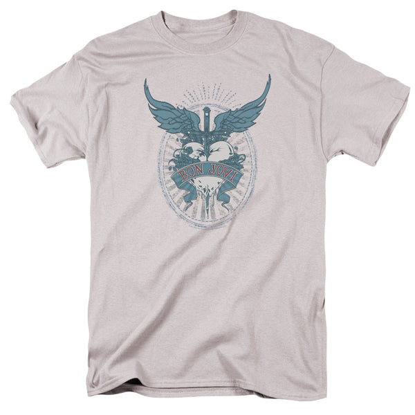Bon Jovi - Winged Heart Adult Regular Fit Short Sleeve