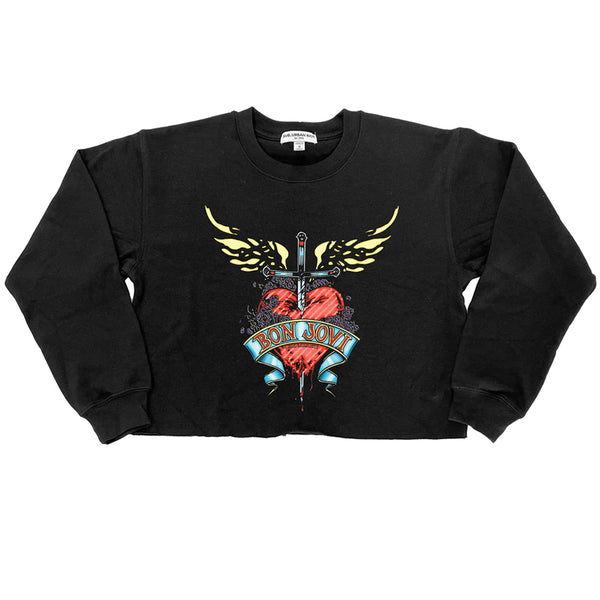 Bon Jovi - Daggered Crop Sweatshirt