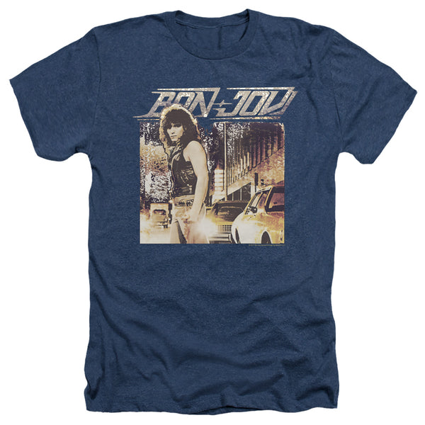 Bon Jovi - Runaway Jon Adult Regular Fit Heather Short Sleeve