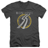 Bon Jovi - Slippery When Wet World Tour Adult Slim Fit V Neck Cotton