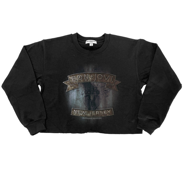 Bon Jovi - Bon Jovi New Jersey Cover Crop Sweatshirt